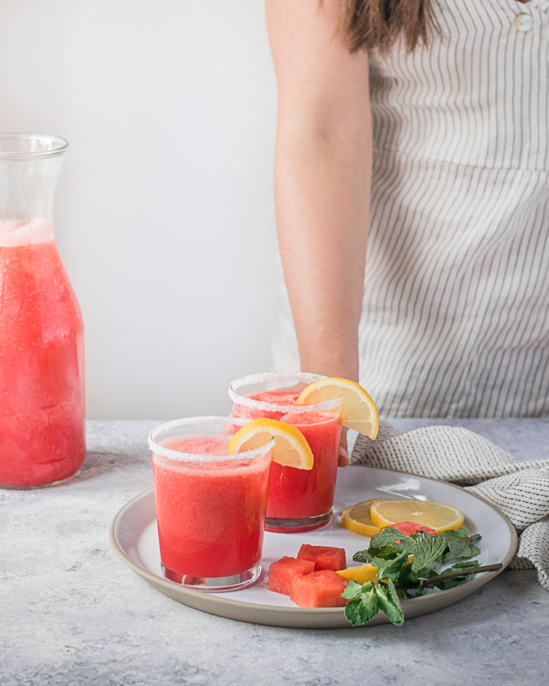 Limonade au melon d’eau & framboises