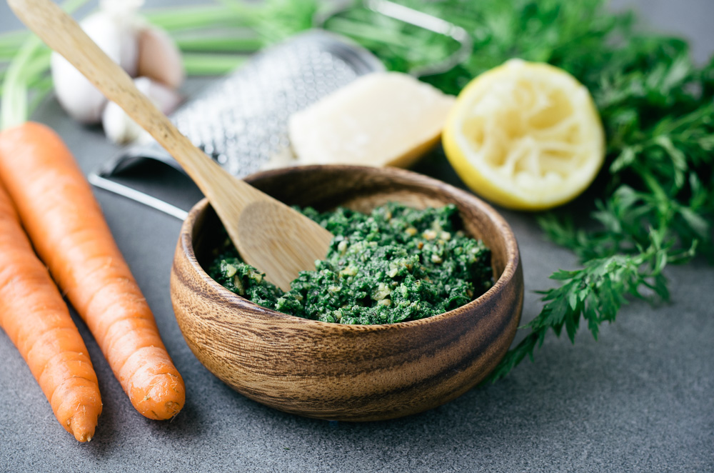 Pesto aux fanes de carottes