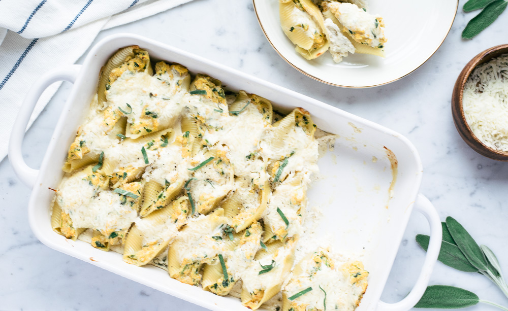 Coquilles farcies à la courge (végétarien)