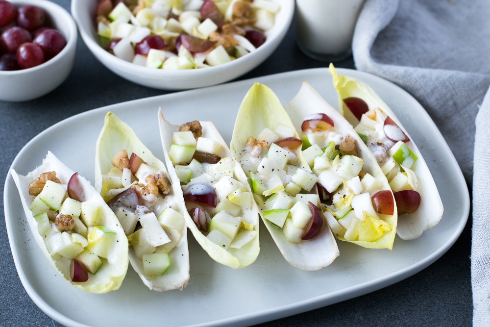 Endives farcies aux pommes et aux noix de Grenoble