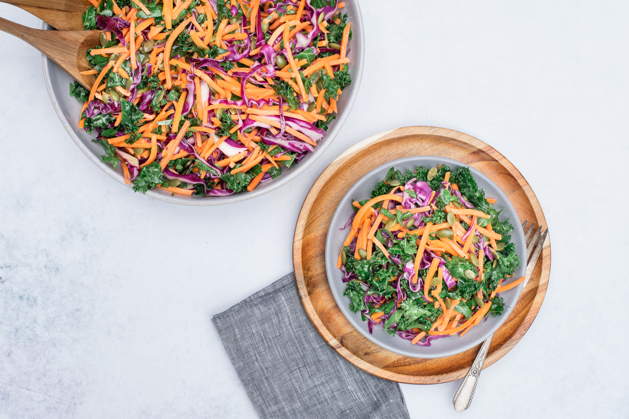 Salade de chou colorée