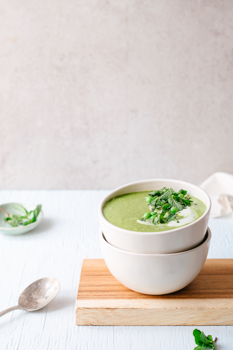 Potage vert aux pois & épinards