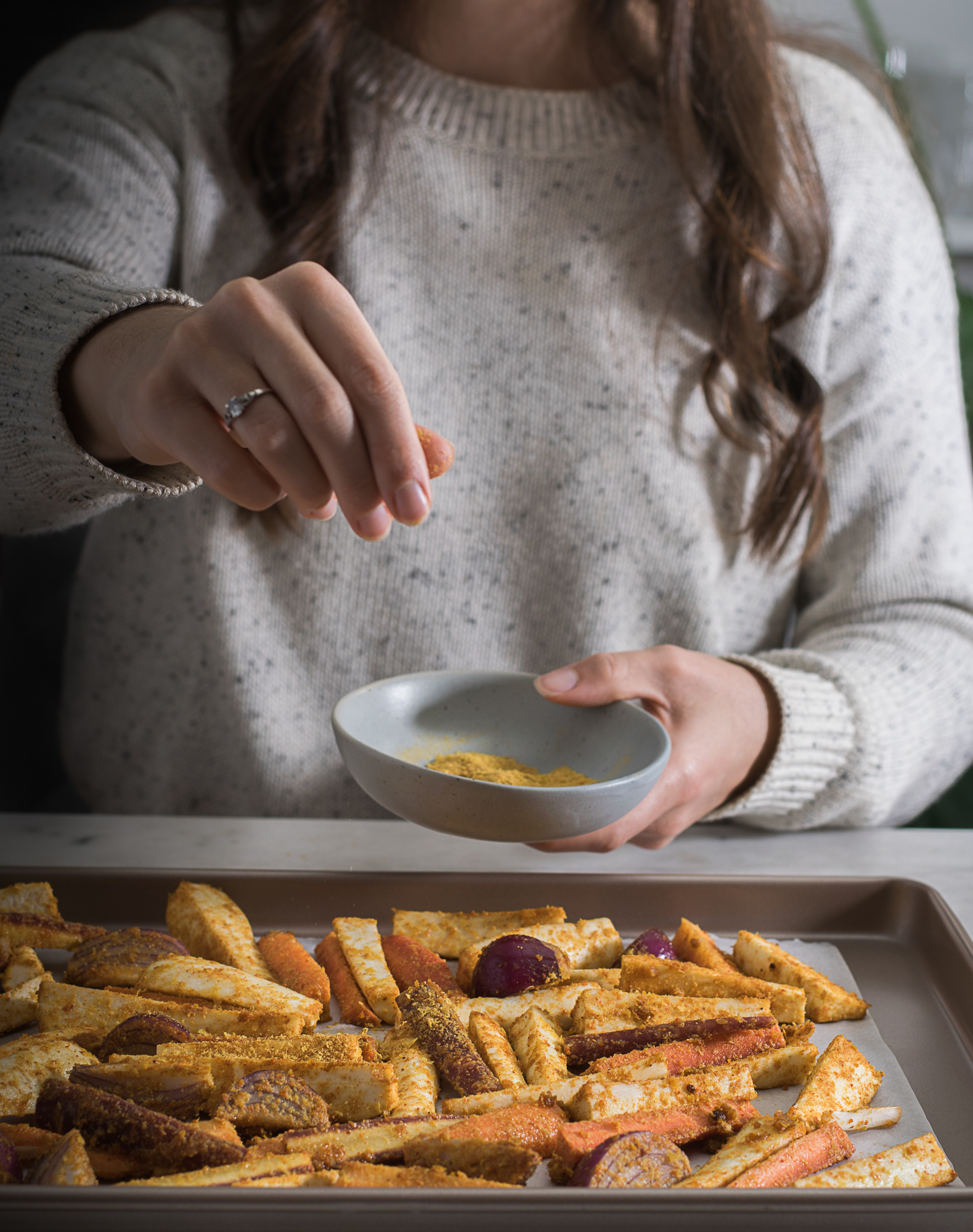 Légumes rôtis à la levure nutritionnelle