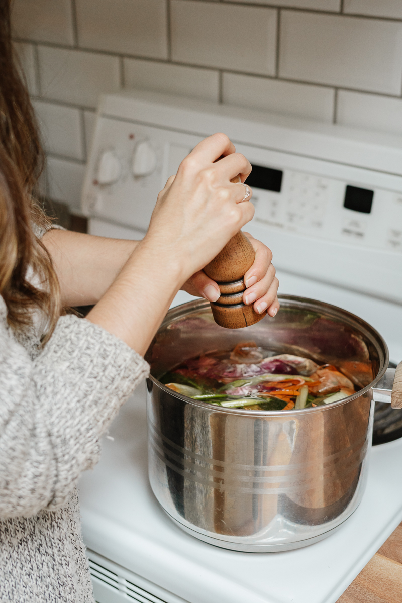 Bouillon de légumes zéro déchet