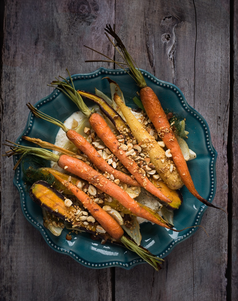 Carottes et fenouil caramélisés au dukkah